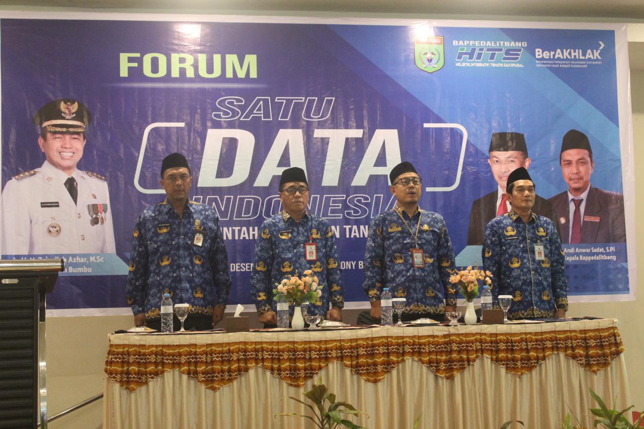 Pemkab Tanah Bumbu Gelar Forum SDI, Bupati : Data Jadi Kunci Keberhasilan Perencaan Pembangunan Daerah
